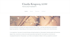 Desktop Screenshot of claudiakrugovoytherapy.com