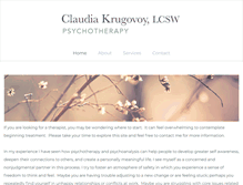 Tablet Screenshot of claudiakrugovoytherapy.com